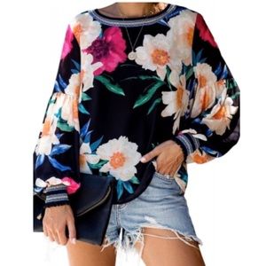 🌺 Black Floral Printed Blouse